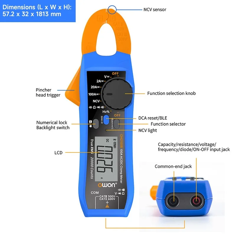 Owon CM2100B clamp meter image 3